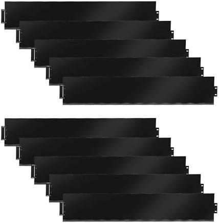 Cecaylie Bordo per prato in metallo, recinzione per aiuole, bordo per prato zincato, palizzata per fiori, 40m, palisade, nero (lunghezza 40m - altezza 18cm)