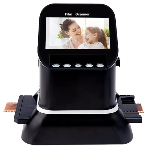 Escáner De Películas Y Diapositivas, Escáner De Películas Digital, con Pantalla LCD Grande De 4,3, 22 Millones De Píxeles Más Alto, Compatible con Películas De 35 Mm, 135 (36x24), 127, 126