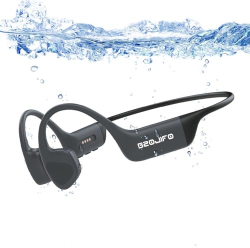 BZOJIFO Cuffie a conduzione ossea, cuffie subacquee per nuoto, con lettore MP3 e memoria 32G integrata