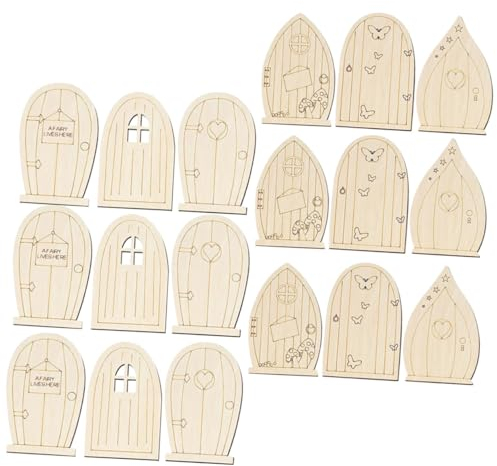 36 Stück Mini-tür-holzscheiben Unfertige Bastelausschnitte Für Dekorationen Naturholzstücke Für Die Kreativität Von Kindern