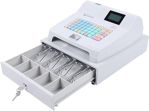 Abnehmbare Kassenablage Elektronische Registrierkasse – LED-Anzeige, 48 Tasten, Multifunktions Kleinunternehmen, Einzelhandel, Restaurant, Kasse