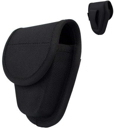 Taktische Handschellenhalter,Molle-Handschellentasche,Handschellenetui für Dienstgürtel,Handschellen Holster,Taktische Hüftgürtel Tasche Organizer Zubehör für Sicherheitsbeamte Weste Polizei,Schwarz