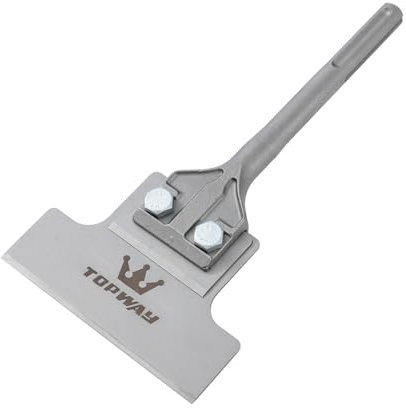 TOPWAY Scalpello per pavimenti SDS Max da 15,2 cm, resistente, 300 mm × 150 mm, per la rimozione di piastrelle, adesivi per pavimenti, linoleum, malta per calcestruzzo, Thinset e superfici murarie