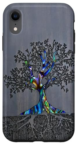 Arbre avec racine – Bois – Arbre coloré d'art Coque pour iPhone XR