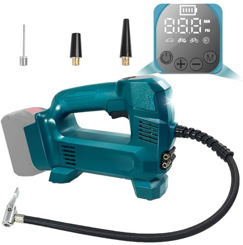 Akku Kompressor Inflator kompatibel mit Bosch Professional 18V System Akku WITLIGHT 160 PSI kabellose tragbare elektrische Luftpumpe mit digitalem Manometer für Auto, Fahrrad, Sportball (TOOL BARE)