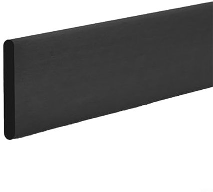 Zócalo de pared de 2 m, adhesivo para zócalos 3D, tira impermeable para cocina, baño, zócalo, marco de puerta de pared de fondo de TV (negro)