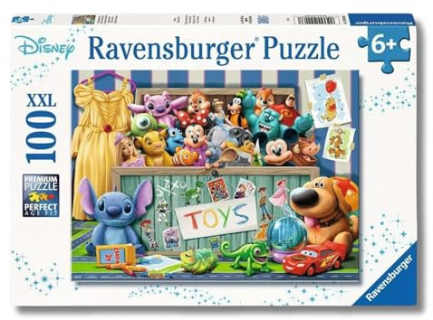 Ravensburger Puzzle Pixar Spielzeugsammlung - 100 XXL Teile Puzzle ab 6 | 100 XXL Teile Pixar Puzzle, Kinderpuzzle ab 6 Jahre, Ravensburger Qualität