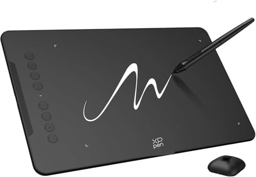 XPPen Tablette Graphique, Deco 01v3 Tablette Graphique Dessin sans Écran Débutant avec Stylet à 16K(16384) Niveaux de Pression, 8 Raccourcis Personalisables, 10 Pouces
