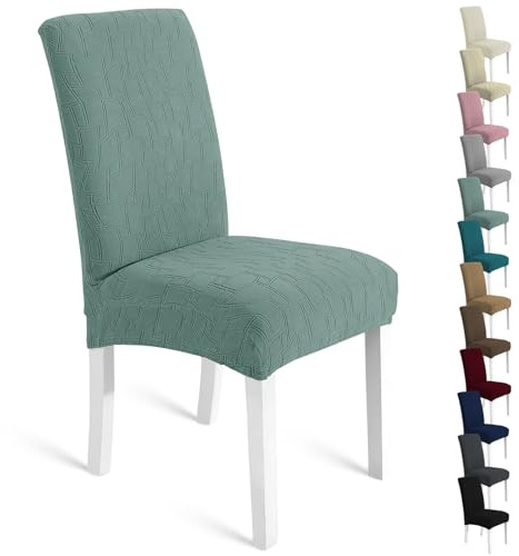 Ystyle Stretch Stuhlhussen 6er Set, Stuhlbezug Elastisch Abnehmbarer Waschbarer, Universal Stühle Schutz Dekoration Stuhlbezug für Hotel Bankett Küche Restaurant Hochzeit Party, Hellgrün