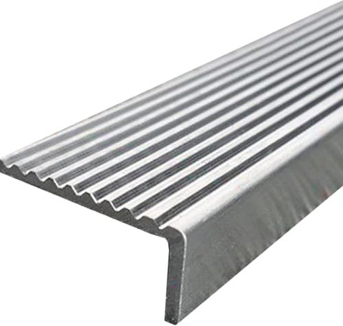 Treppenkantenprofil 45mm Edelstahl-Treppenkanten Aus Metall, L-förmige Rutschsichere Treppenstufen, Stufenleisten Für Treppenhäuser, Schwerlast-Treppenkante & Kantenschutz(W 7cm,L 170cm)