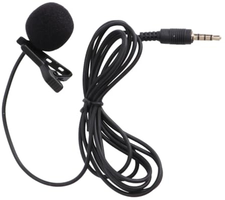 NOLITOY Kondensatormikrofon Lavaliermikrofon Handymikrofon Ansteckmikrofon Reversmikrofon Für Mobiltelefon Kamera Laptop Mit Windschutz Und Drehbarem Clip