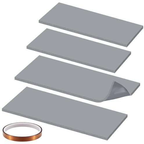 Soleeya 4 Pcs Silicone Heat Press Cover Pad Mat 6.5x2.56x0.2 & 7.87x3.35x0.2 - 2 Sizes - Heat Resistant Foam Heat Press Accessories and Supplies for Hat Press, Transfer Vinyl, DIY Small Business
