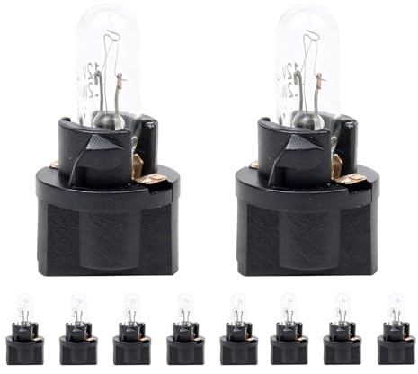 LifgWas 10 Pcs Dc 12v 1,2w Ampoule Tableau De Bord Ampoule Clignotant Led Blanc Chaud Clair Avec Support De Lampe Noir Pour Voiture Interne