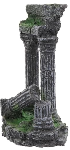 KOMBIUDA Aquarium Ornament Resin Roman Column Fish Shelter Hiding Cave Fish Tank Decoration for Aquatic Landscaping Random Color Random Color