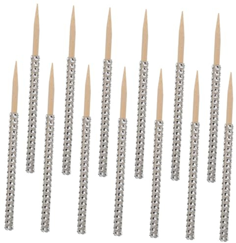 LALADEFIEE 32 St Tillbehör För Att Göra Desserter Dekoration Tårtdekor Godis Äppelpinnar Cake Pop Sticks Formade Tårtpinnar Bakning Frukt Tårtspett Pinnar Rosa Födelsedagsfest Silver