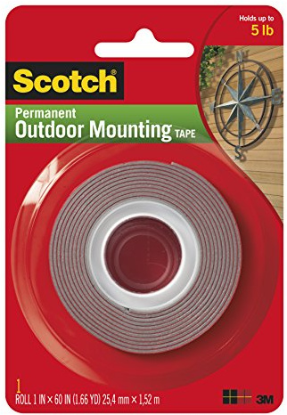3M 76274 Scotch Exterior Mounting Tape, 1-Inch by 60-Inch