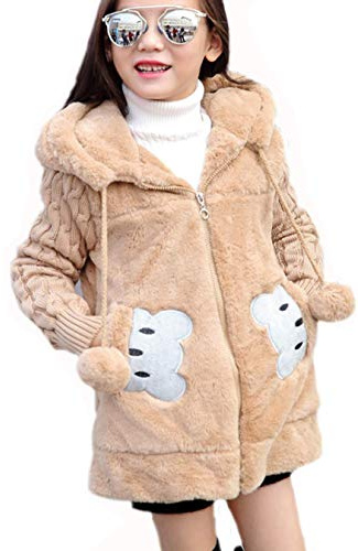 Nemopter Manteau de fille Veste Fille Enfant Mignon Manteau Polaire Blouson Longue Chaud Hiver
