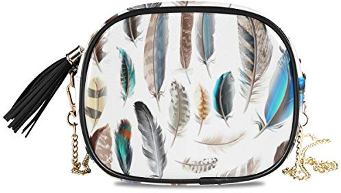 MONTOJ Pretty Pinion Women's Chain Shoulder Bag Crossbody Bags