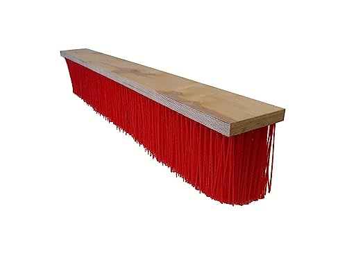 Joma-Tech Barre de balai dans une largeur de travail de 1000 mm ou 1500 mm, poils en plastique rouge, cannelés de 200 mm de long, balayage, surfaces d'office 1000 mm de largeur de travail