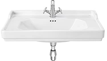 Roca,Carmen,Lavabo de porcelana mural para pedestal,Blanco,800mm x 500mm x 225mm,A3270A0000