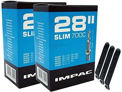 pneugo! Impac 28-622/32-630 Fahrradschlauch 28 (28) + 3D Reifenheber 28-622/32-630