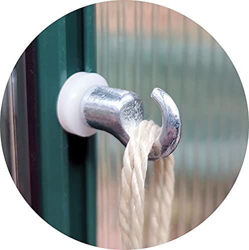 MacGreen® Gewächshaus Pflanzenhalter (12 Stück) - Stabile Pflanzenhalter als Rankhilfe oder für Aufhängevorrichtungen, Gewächshaus Haken H 16