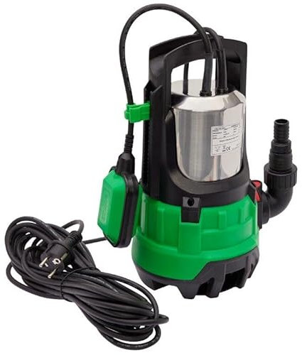 CHM GmbH Tauchpumpe Schmutzwasserpumpe Edelstahl 15000 l/h 1100 Watt für Partikel bis 25mm mit 360° Winkeladapter…