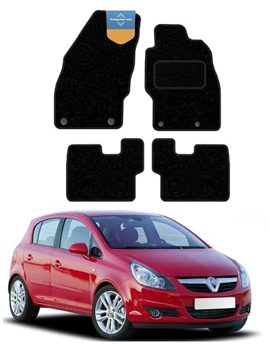 Prestige Mats, Fully Tailored Car Floor Mat Fits VAUXHALL CORSA 2006-2018, CARPET, Anti Slip Mat-Non Slip Car Floor Mat with Black Edging