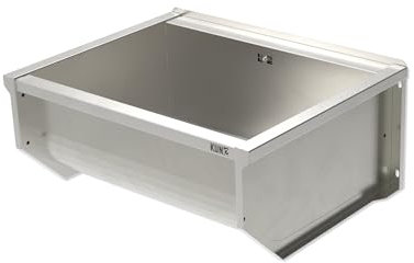 KUNe SOLIDUM 70 Plus- Ausgussbecken Edelstahl zur Wandmontage - Außenmaße78.2 x 62 x 33 cm
