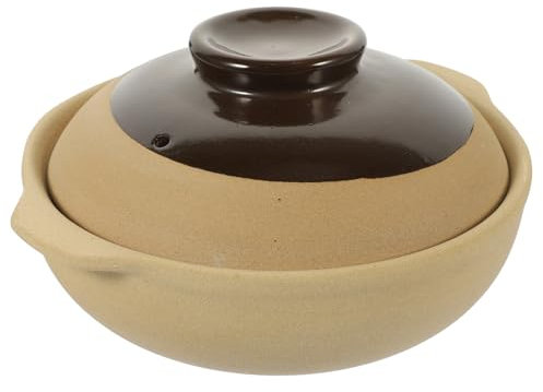 BESTonZON Casserole Céramique Pour Soupe Et Ragoût Pot De Cuisson Résistant Haute Température Cuisson Rapide Et Anti-déformation Poêle Multifonction Pour Maison Et Cuisine