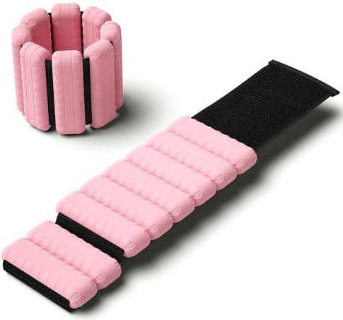 Knöchel- und Handgelenkgewichte 2er-Set, 0,5 kg/0,9 kg, wasserdicht, tragbar, Fitness-Gewichte mit glatter Silikon-Oberfläche, hautfreundlich für Workout, Krafttraining, Yoga, Pilates, Walking,
