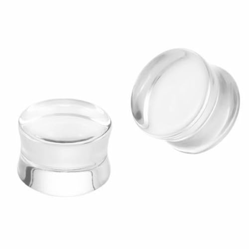 Decentraland 2 st svarta öronproppar i akryl öronproppar expanderare piercing smycken 8 g (3 mm), 00g(10mm), Akryl
