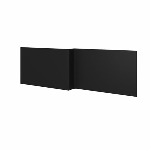 NRG 1700mm Black Bathroom L Shaped MDF Bath Panel | Easy to Clean, Bath Side Panel, Durable, Wet Room, Bathroom
