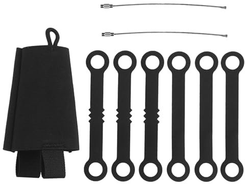 Leuchtstab Tasche,Survival Beleuchtung Zauberstab Tasche,Camping Sticks Organizer - Aufhängbare Tasche für Angellichtstäbe im Seildesign mit 2 Arten von Zugringen für den