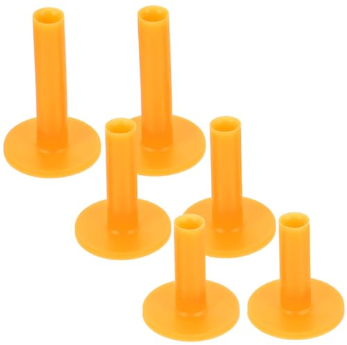 VANZACK Golftees 6 Stück Gummi Golfballhalter Driving Range Übungstees 60mm 70mm 88mm Weiß Gelb Tragbar Golfzubehör Training Zuhause Reisen