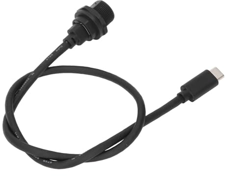 Waterproof USB-C Extension Cable, 0.5m 30V 1.5A | IP68 Gold-Plated Contacts, Fire-Resistant, Thread-Locking for Outdoor Equipment