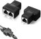 [2 Pack] Conectores Divisores RJ45,Empalme RJ45,Splitter Coupler,Conectores Splitter RJ45 Adaptador,Adaptador Divisor RJ45,Conector De Extensión De Red RJ45,Adaptador Divisor de Red 1 RJ45 a 2 RJ45