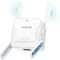 QLOCOM 2025 Nuova Ripetitore WiFi 6 Amplificatore AX1500Mbps, Extender WiFi Potente Dual Band 5GHz & 2.4GHz con 1 Porta Ethernet, Booster Compatibile con Tutti i Box Internet