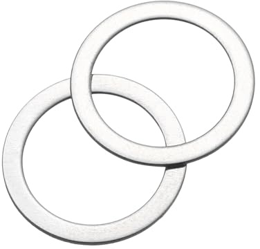 sourcing map Lot de 60 rondelles plates en acier inoxydable 304, M12 x 16 x 0,3 mm, entretoises plates ultra fines, fixations à anneau plat pour boulons, vis, réparation électronique, automobile,