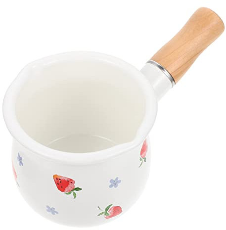CHFYIJYHM Olla de leche esmaltada, olla de leche de cerámica, olla antiadherente, cacerola de leche pequeña, calentador de mantequilla, olla para hervir, olla de revestimiento de cerámica, olla de