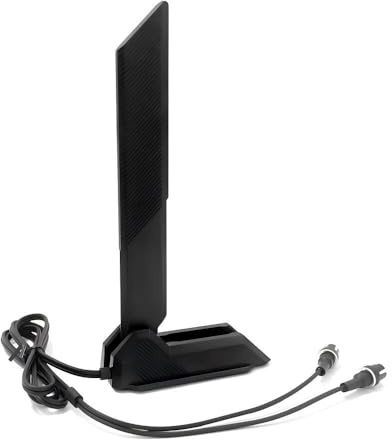 ZAHARA Antenna WiFi 7 per PC - Antenna WLAN Tri-Band 2,4/5/6GHz ad Alte Prestazioni Compatibile per ASUS ROG, TUF Gaming & Prime (X870E/Z890/B860/B840) Serie, Cavo 82cm, Base Magnetica (Nero)