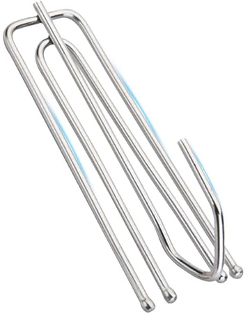 SHENGYIG Ganchos para Cortinas, Acero Inoxidable Ganchos Cortinas Riel, 4 Puntas Gancho para Visillos, 70 Piezas Enganche Cortinas, para Colgar Cortinas y Anillas