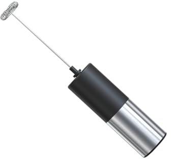 FUNNETOYU Espumador de Leche Eléctrico de Mano Multi Funcional Batidor Portátil Inoxidable para y Mezclador de Alimentos Compacto
