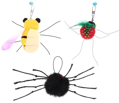 WEKAMOS Recharges Jouet Chat Interactives en Peluche, Lot de 3 pour Chaton | Usage Intérieur à Maison, Design Remplaçable, Exercice Physique, Usage Polyvalent, Doux et Sûr