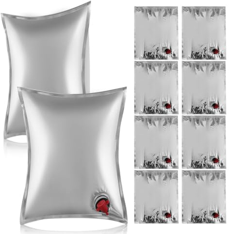 DOITOOL Wine Purse Refill Bags 10 Pcs Reusable Refillable Drink Pouches with Spout Large Drink Pouches for Wine Juice and Other Beverages Portable Beverage Storage for Parties Picnics Outdoor Use