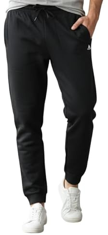NavyBlue Yacht Pantaloni Tuta Uomo Invernale in Cotone Felpato. Pantalone Lungo con Tasche ed Elastico alle Caviglie. Taglie Oversize (IT, Testo, XL, Regular, Regular, Nero)