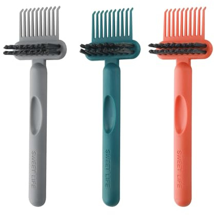 3-teiliges 2-in-1 Haarbürsten-Reinigungsset Mit Pick Und Borsten, Effektiv Gegen Haar, Staub, Fett Und Schmutz, Für Zuhause, Salon Und Reise