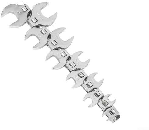 Hahnenfußschlüssel-Set, 3/8-Zoll-Antrieb, metrisch & SAE Maulschlüssel (3/8 Zoll bis 2,5 cm), verchromter Karbonstahl für Automobil-Rep