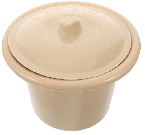 UTHCLO Bassin de Lit Portable en Plastique Épais avec Couvercle, Couleur Abricot, Urinoir Adulte pour Usage Domestique, Bouteille Urinoir Femme Pratique et Hygiénique, Aide Mobilité