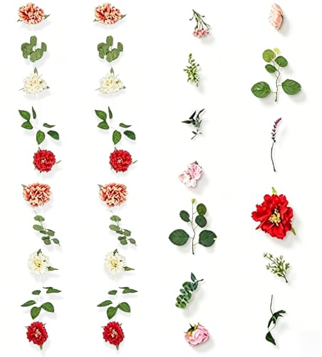 FOSDICK 2 Piezas Guirnalda Flores Artificiales Decoracion, Guirnalda Flores de Tela Para Colgar, Flores Silvestres Guirnaldas Decorativas Para Hogar, Jardín, Cortina para Puerta, Arcos, Bodas, Fiestas
